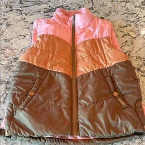 STS Ranchwear Pink and Brown Colorblock Vest